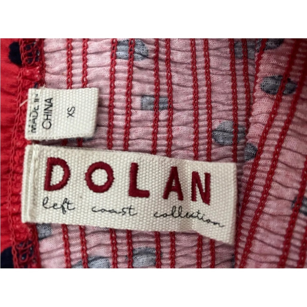 Anthropologie Dolan Left Coast Smocked Puff-Sleeved Top Red Size XS Women’s - Picture 11 of 16